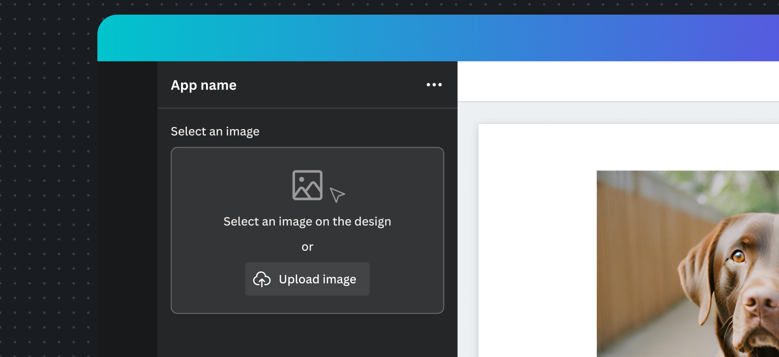 The image selection UI for an overlay
