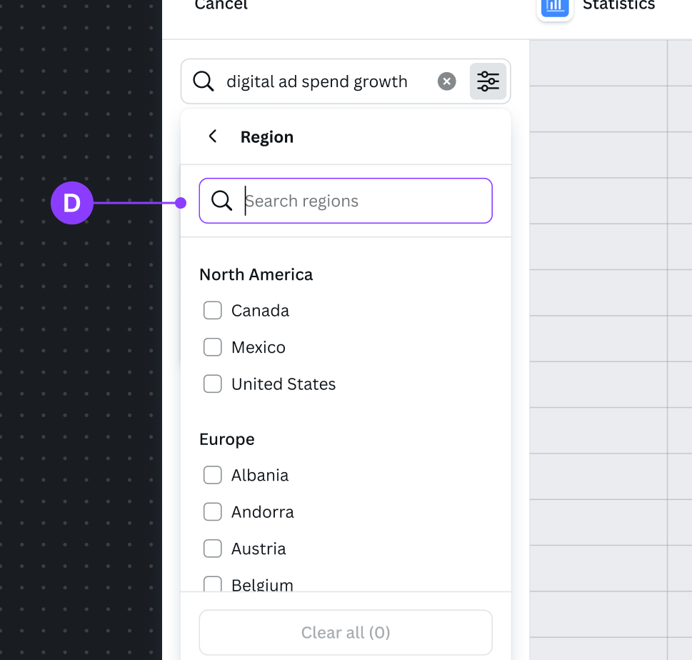 Consistent filter interaction pattern