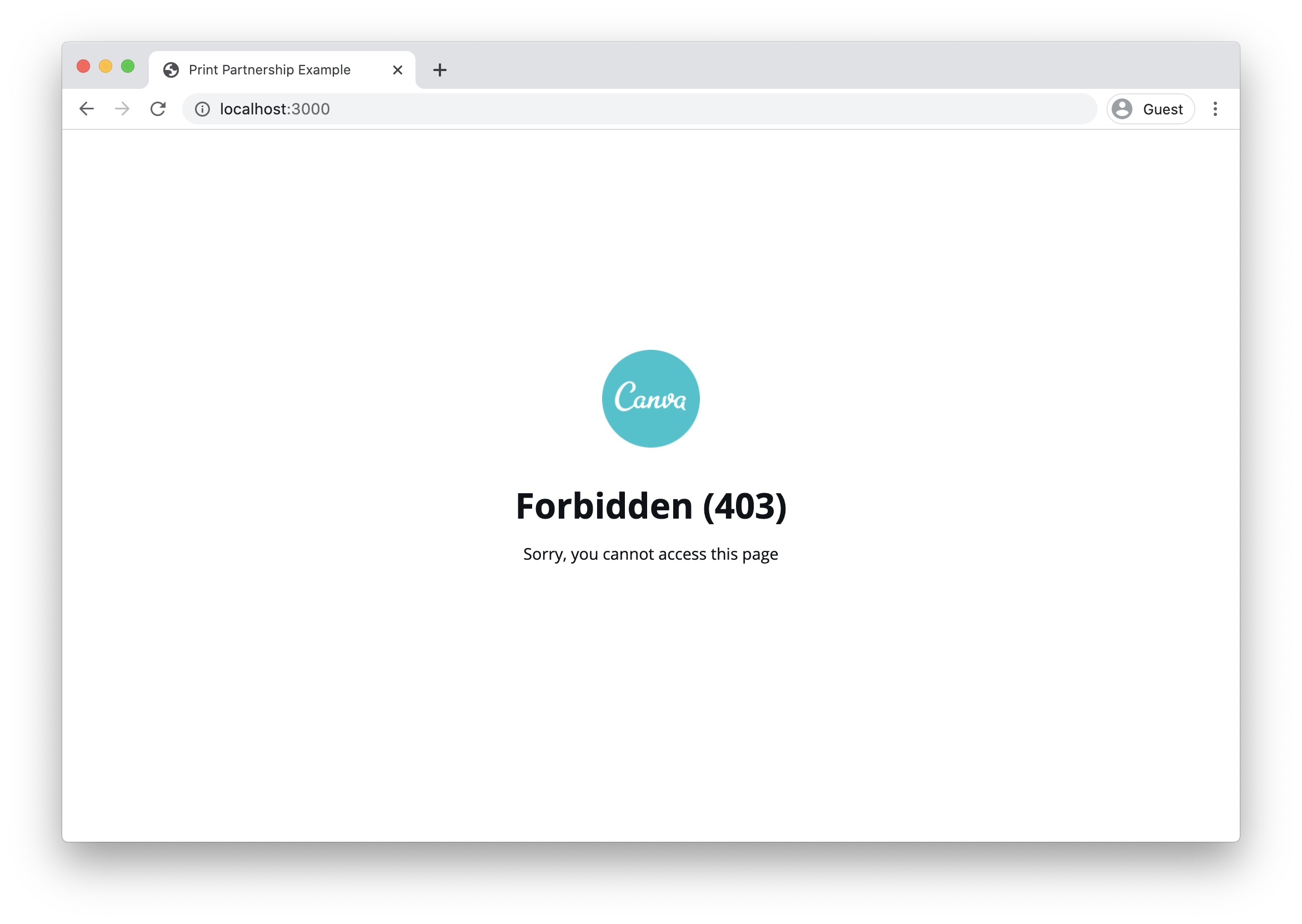 Forbidden 403 Troubleshooting Canva Button Documentation
